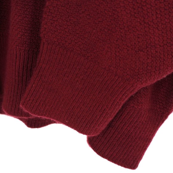 Christian Dior Wine Burgundy Woven Textured V-Neck Sweater XL NEW Orlon Acrylic - Picture 5 of 7